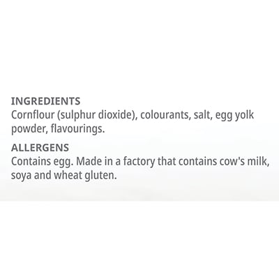 CARTE D'OR Custard Powder - 2.5 Kg - Carte D’Or Custard Powder is made in 3 steps, and delivers great colour, taste and a high yield at a low cost.
